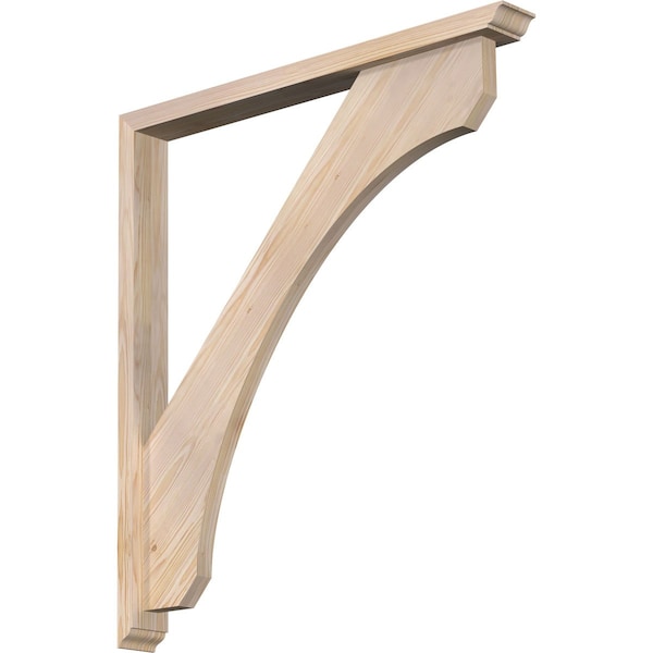 Ekena Millwork Legacy Traditional Smooth Bracket w/ Offset Brace, Douglas Fir, 3 1/2"W x 34"D x 38"H BKT0402X34X38LEC01SDF - main